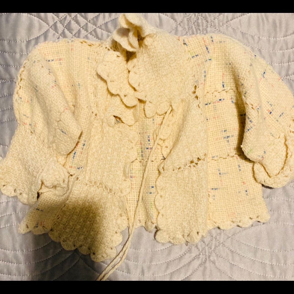 Handmade newborn baby sweater